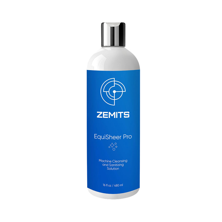 Zemits EquiSheer PRO Solución limpiadora y desinfectante para máquinas, 16 onzas líquidas