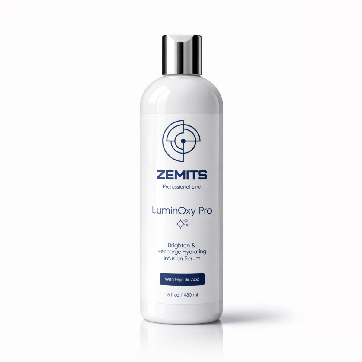 Zemits LuminOxy Pro Brighten & Recharge Suero de infusión hidratante con ácido glicólico, 16 fl oz
