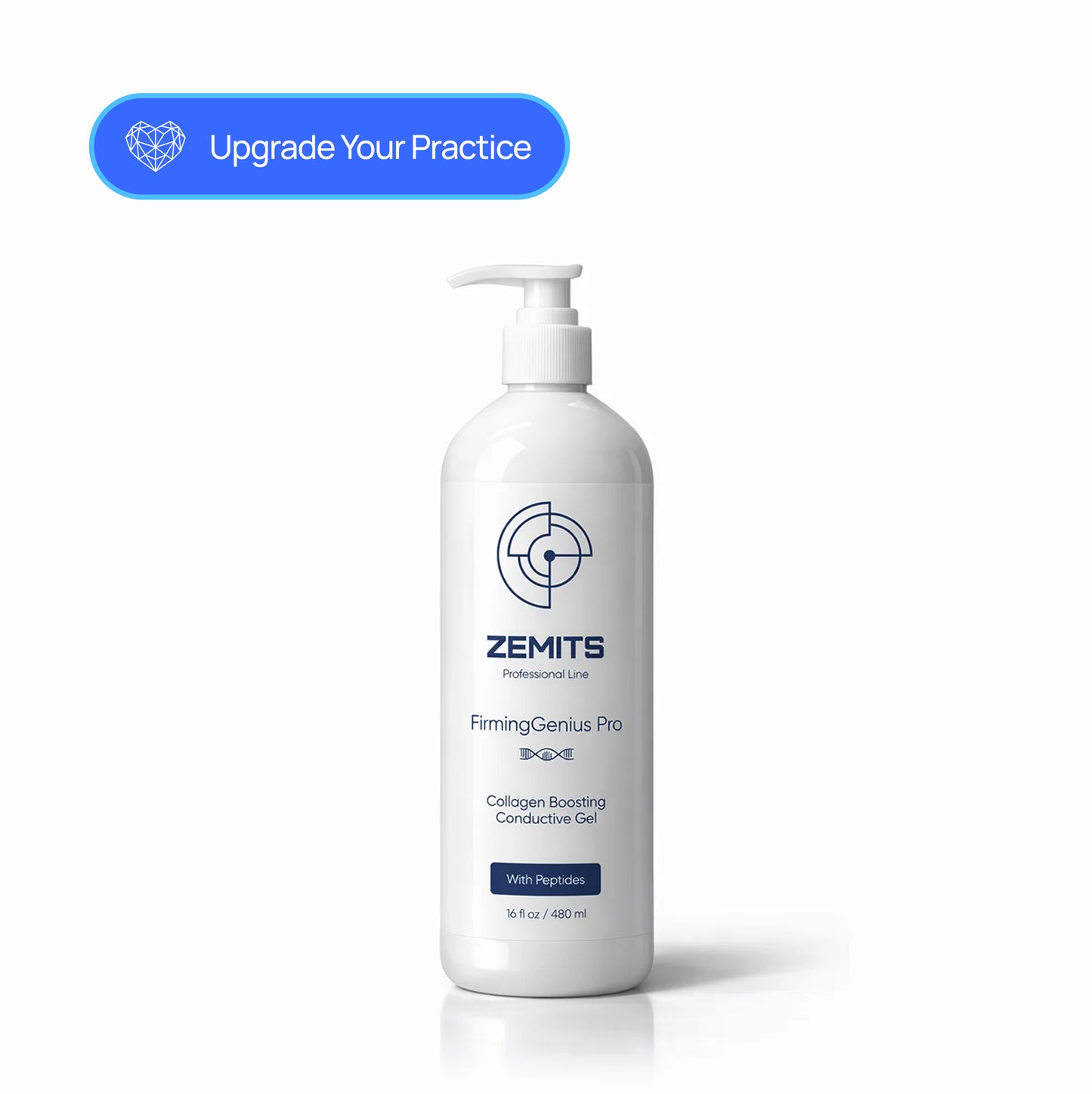 Zemits FirmingGenius Pro Collagen Boosting Conductive Gel with Peptides, 16 oz