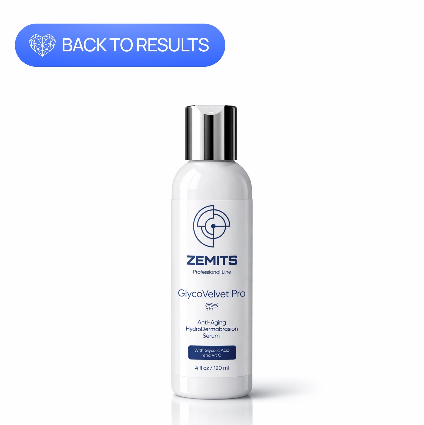 Zemits GlycoVelvet Pro HydroDermabrasion Serum con ácido glicólico y vitamina C, 4 FL OZ