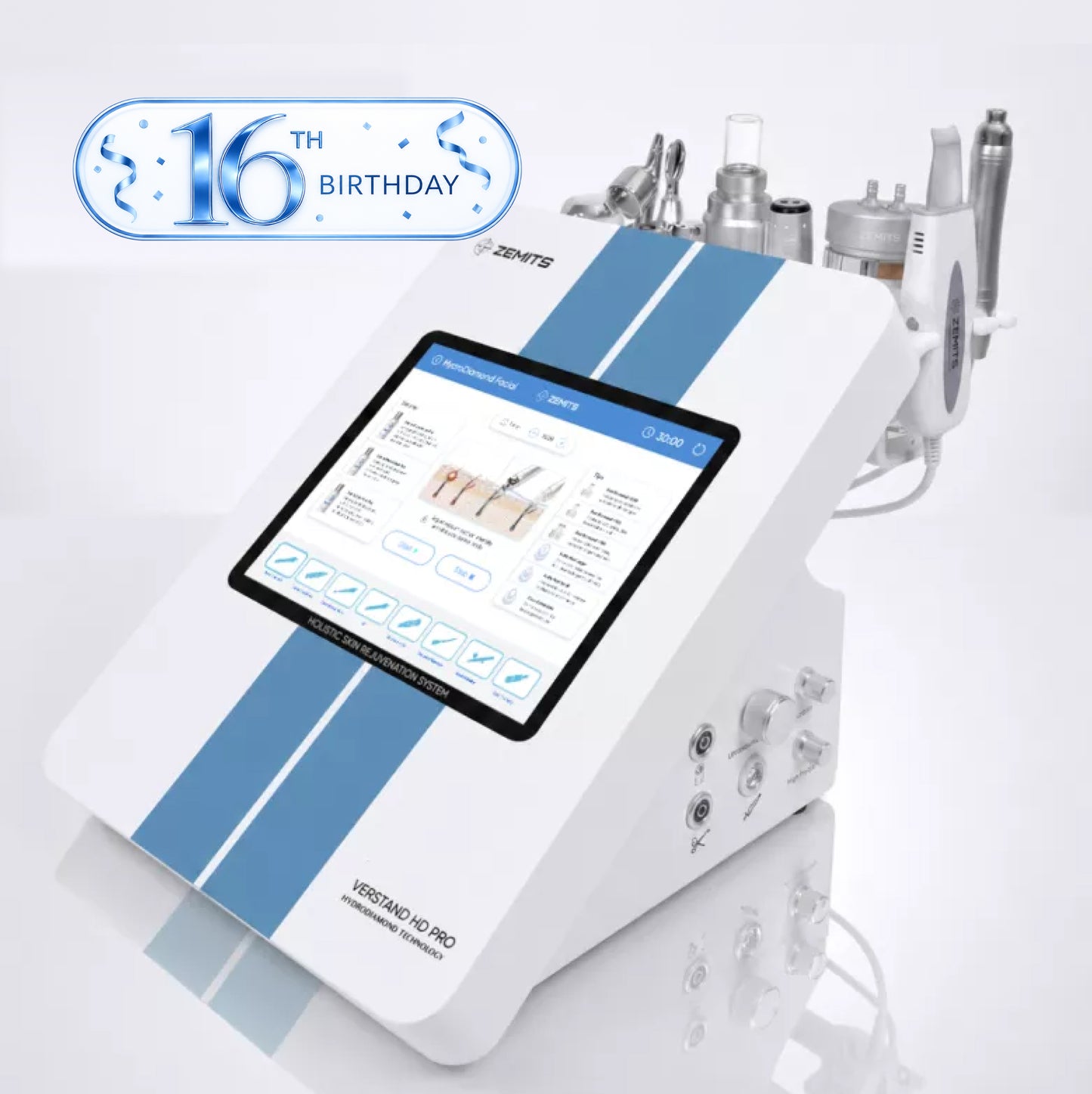 Zemits Verstand HD Pro High-Tech 8-in-1 HydroDiamond® Platform