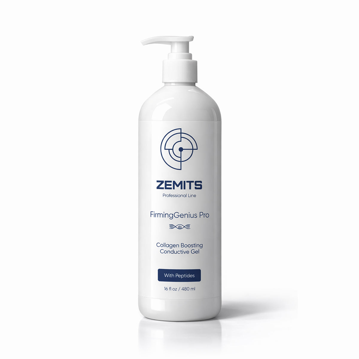 Zemits FirmingGenius Pro Gel conductor potenciador de colágeno con péptidos, 16 oz