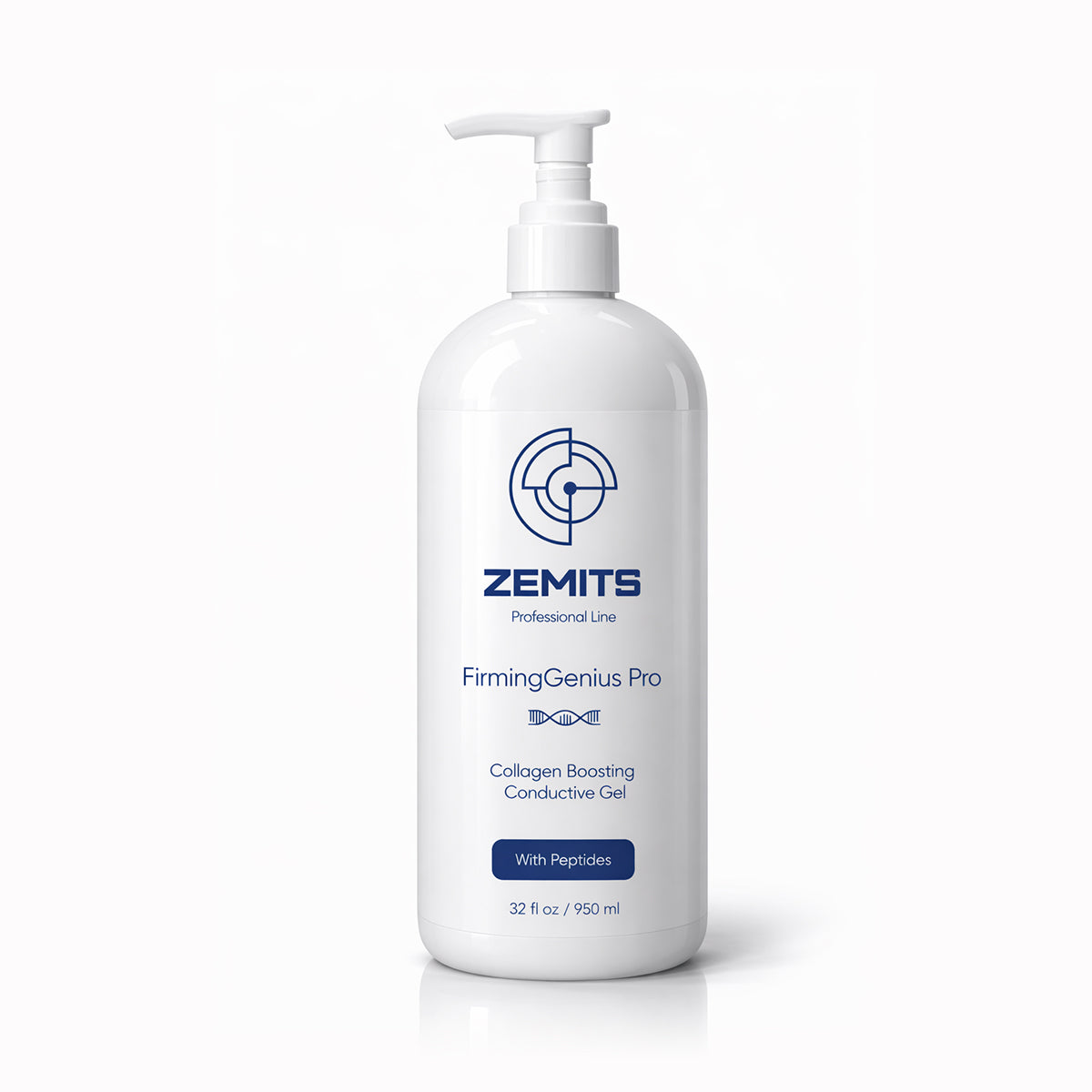 Zemits FirmingGenius Pro Collagen Boosting Gel Condutor com Peptídeos, 32 onças