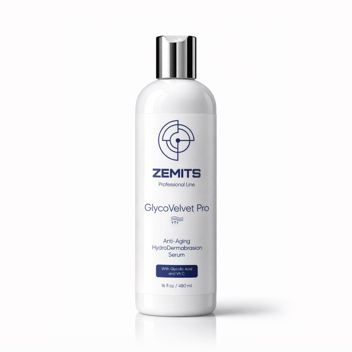 Zemits GlycoVelvet Pro HydroDermabrasion Serum con ácido glicólico y vitamina C, 16 FL OZ