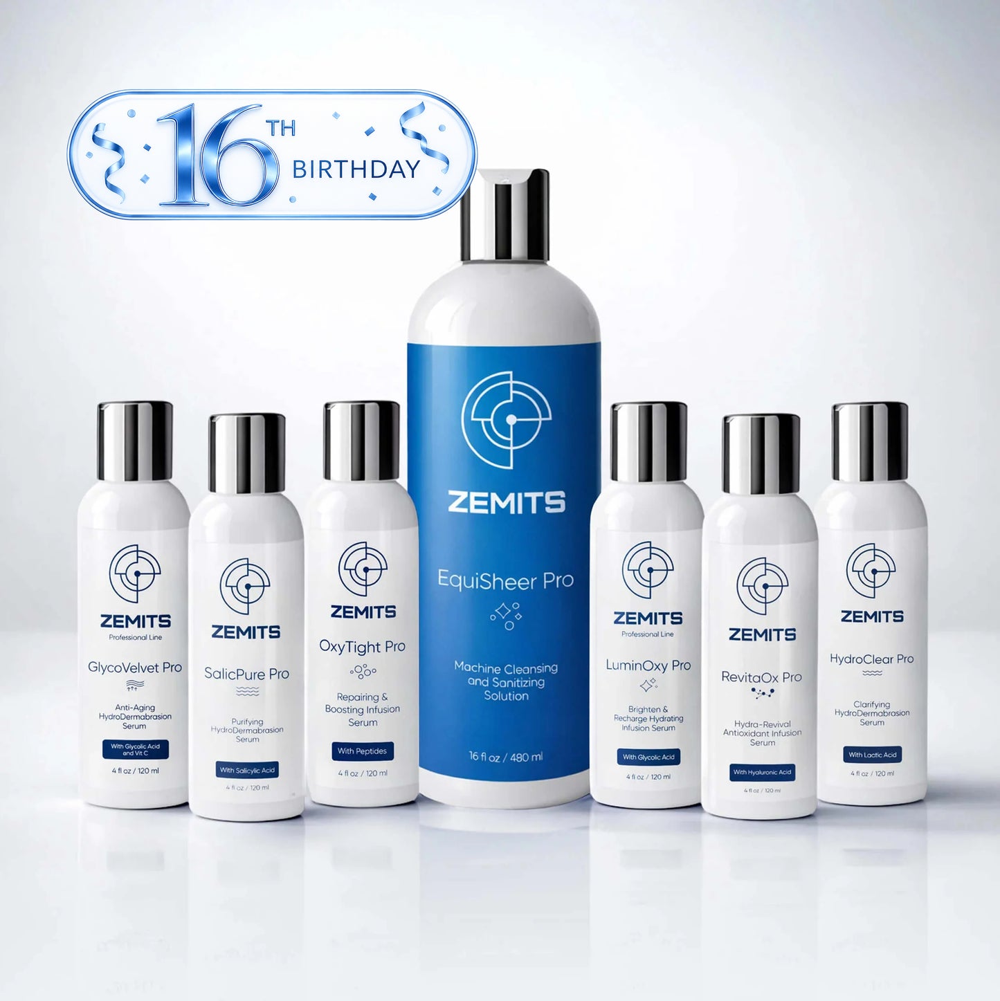 HydroDermabrasion & Infusion Pro Serums Set, Small 4 oz, 7 pcs