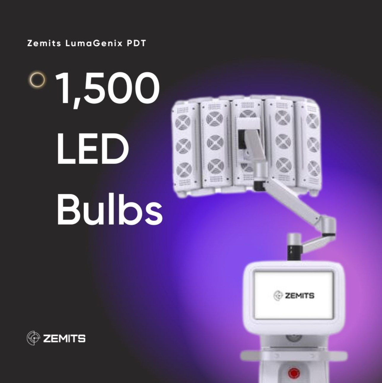 Dispositivo profissional de terapia de luz LED Zemits LumaGenix PDT