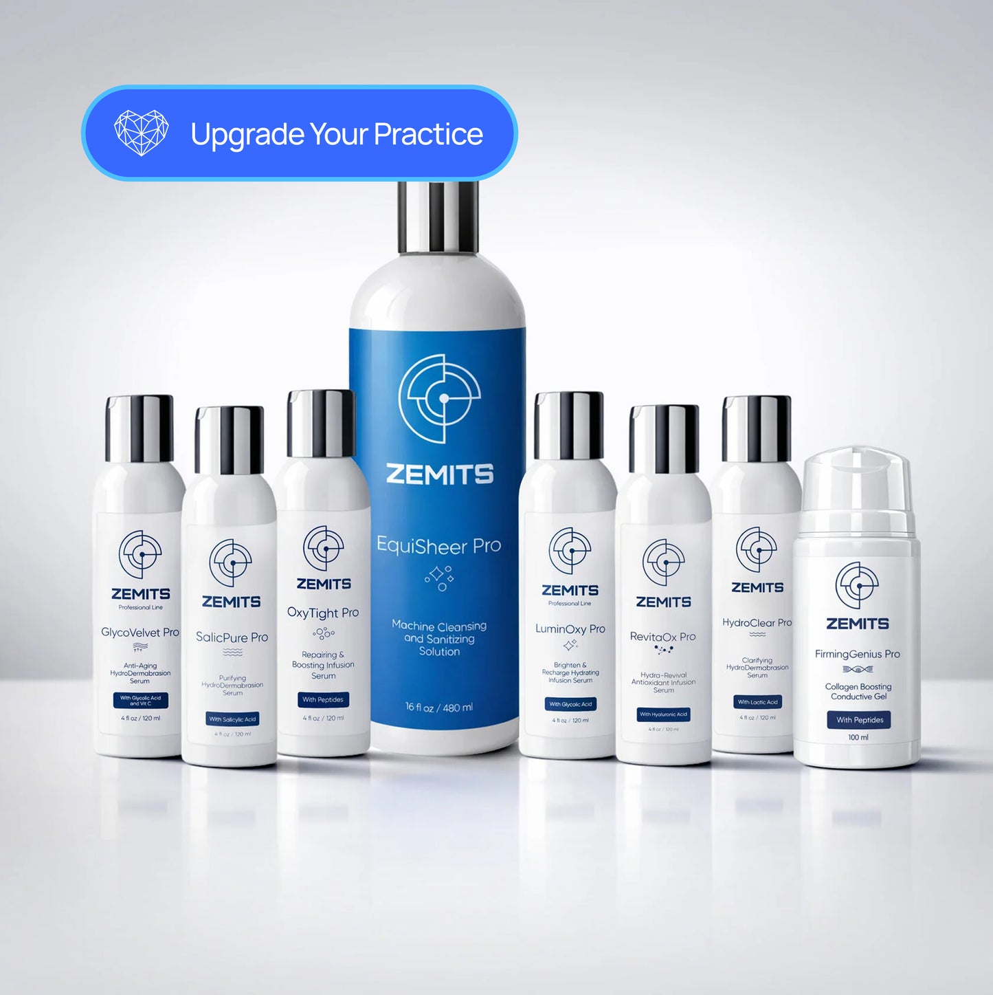 HydroDermabrasion & Infusion Pro Serums Set, Small 4 oz, 8 pcs