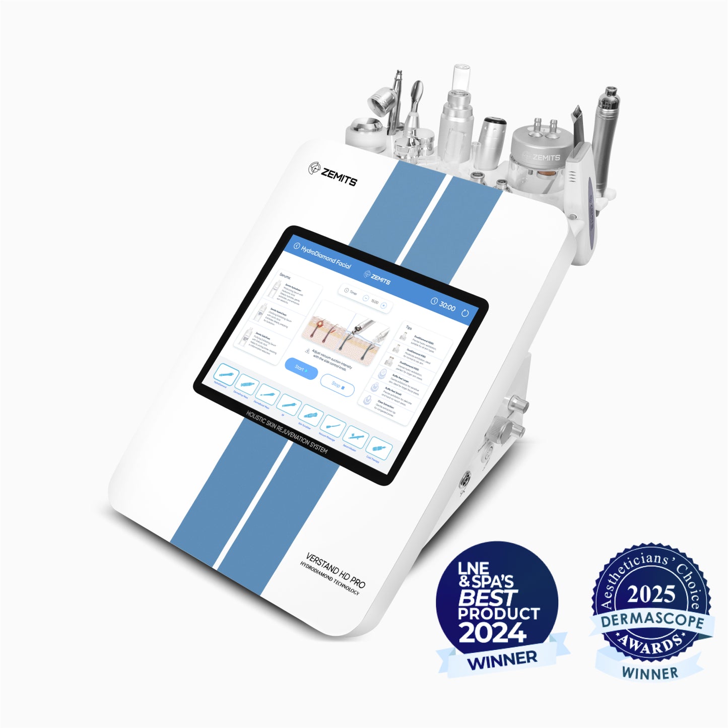 Zemits Verstand HD Pro High-Tech 8-in-1 HydroDiamond® Platform