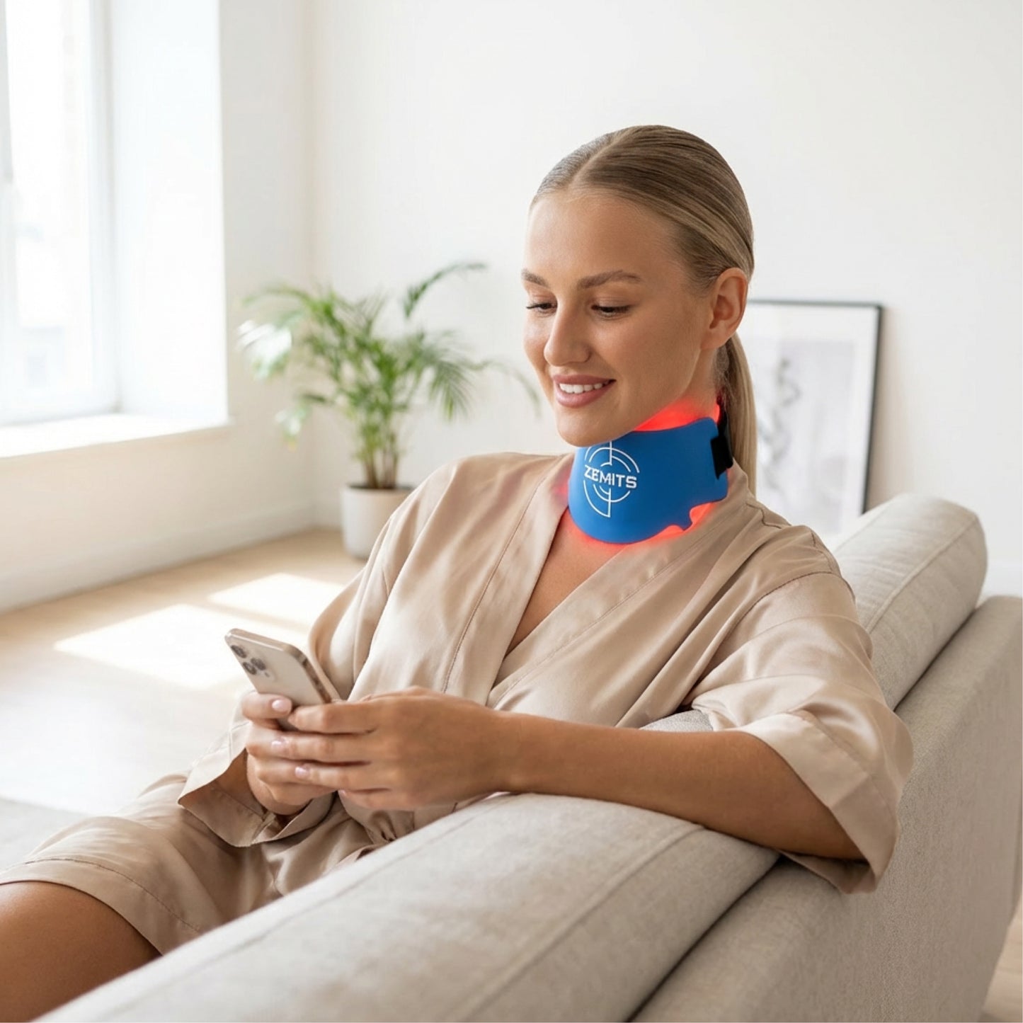 Sistema de terapia de luz LED Zemits EcliPure para el rejuvenecimiento del cuello