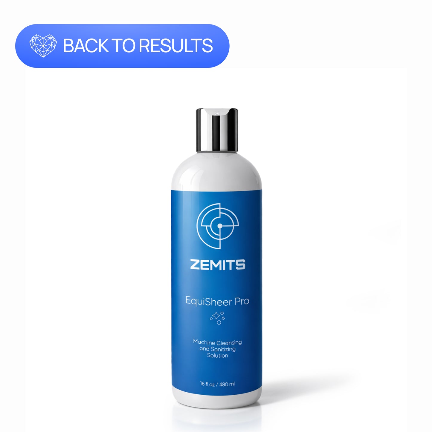 Zemits EquiSheer PRO Solución limpiadora y desinfectante para máquinas, 16 onzas líquidas 