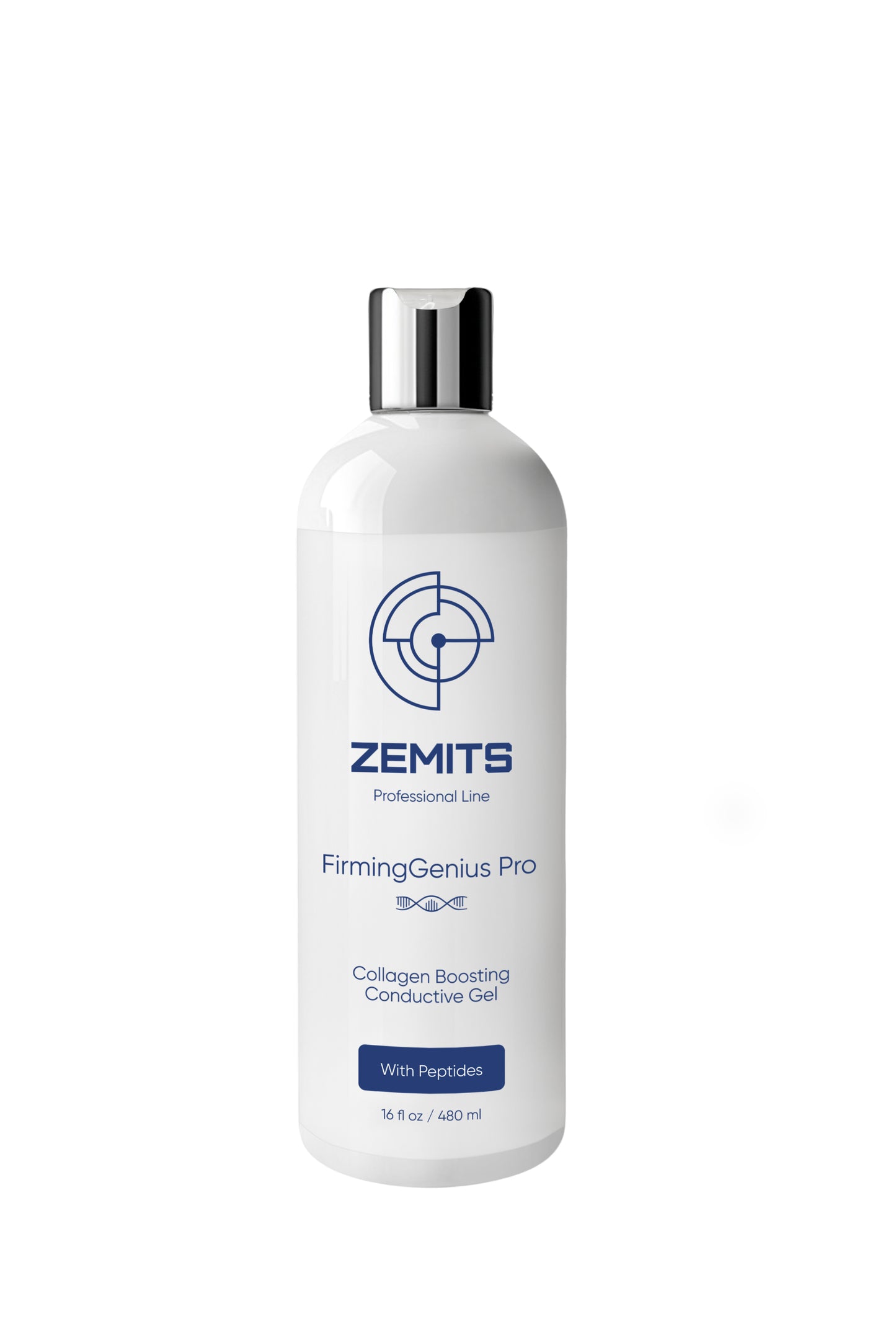 Zemits FirmingGenius Gel conductor potenciador de colágeno con péptidos, 12 fl oz