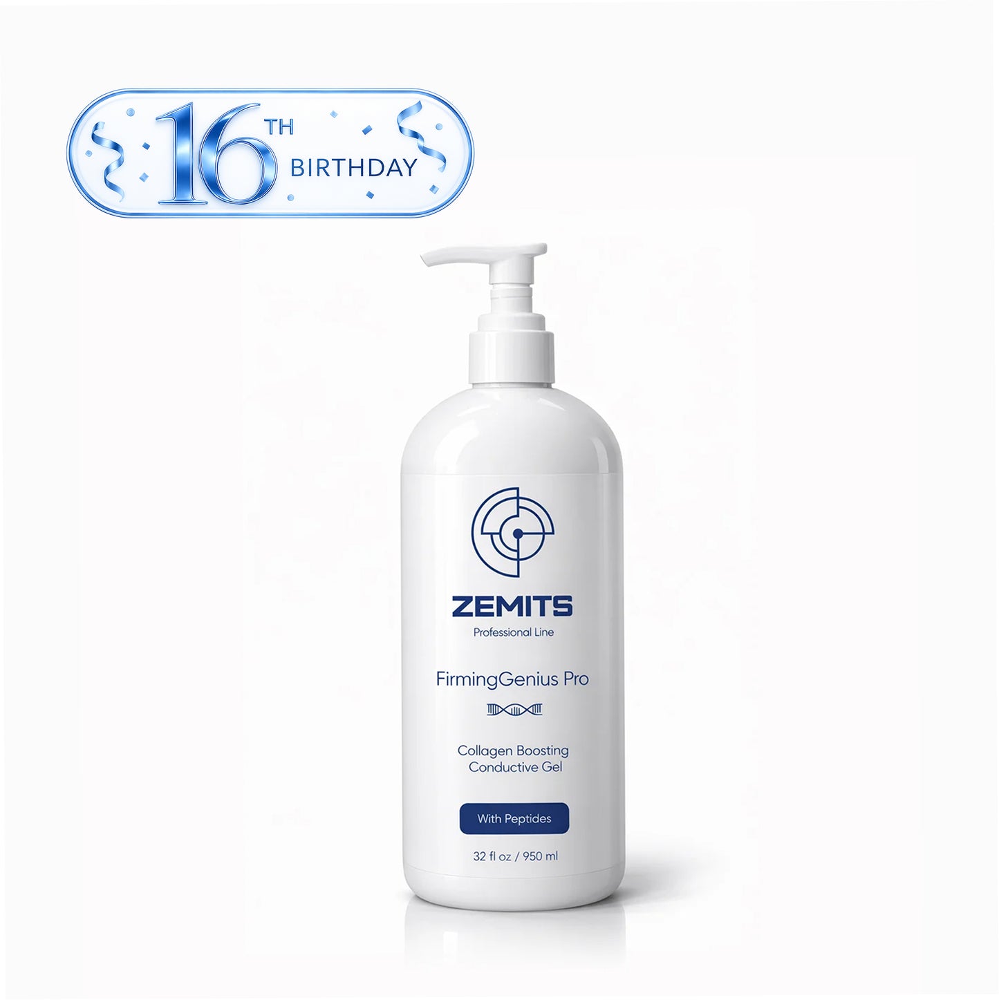 Zemits FirmingGenius Pro Collagen Boosting Conductive Gel with Peptides, 32 oz