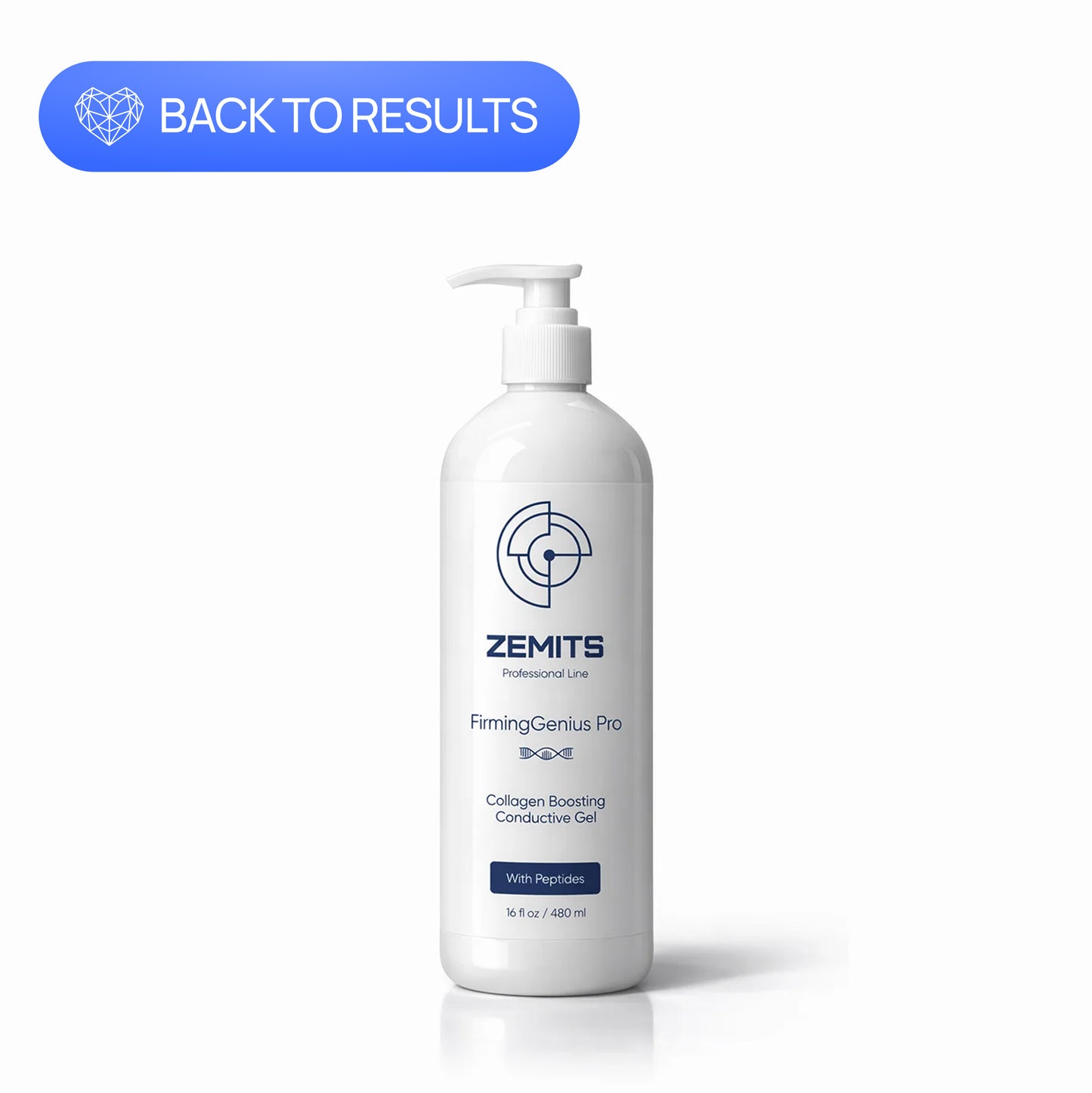 Zemits FirmingGenius Pro Collagen Boosting Gel Condutor com Peptídeos, 16 onças