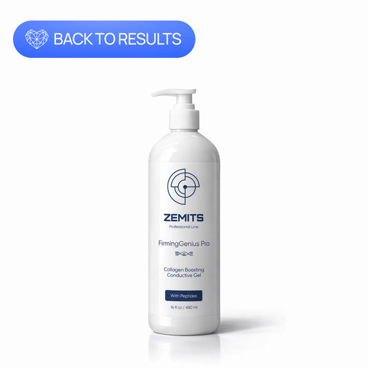 Zemits FirmingGenius Pro Collagen Boosting Gel Condutor com Peptídeos, 16 onças