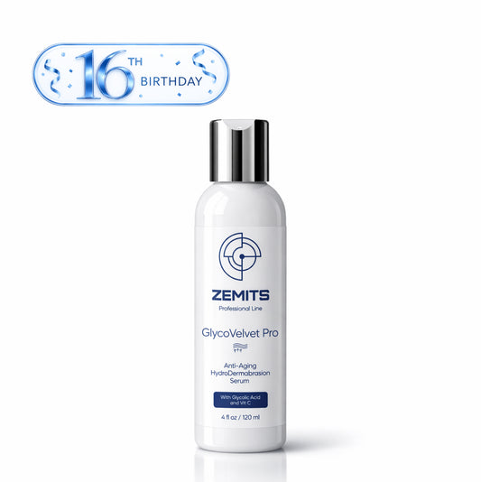 Zemits GlycoVelvet Pro  HydroDermabrasion Serum with Glycolic Acid and Vitamin C, 4 FL OZ