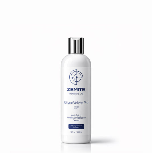 Zemits GlycoVelvet Pro  HydroDermabrasion Serum with Glycolic Acid and Vitamin C, 16 FL OZ