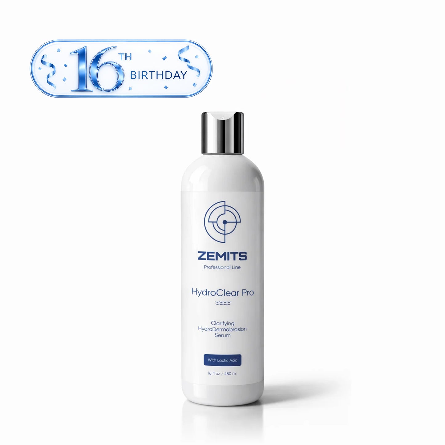 Zemits HydroClear  Pro Clarifying HydroDermabrasion Serum with Lactic Acid, 16 fl oz