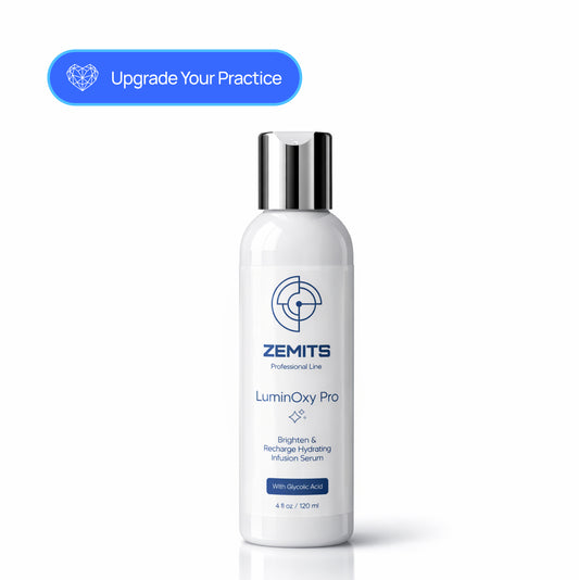 Zemits LuminOxy Pro Brighten &amp; Recharge soro de infusão hidratante com ácido glicólico, 4 fl oz
