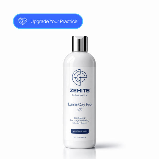 Zemits LuminOxy Pro Brighten &amp; Recharge soro de infusão hidratante com ácido glicólico, 16 fl oz