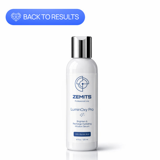 Zemits LuminOxy Pro Brighten &amp; Recharge soro de infusão hidratante com ácido glicólico, 4 fl oz