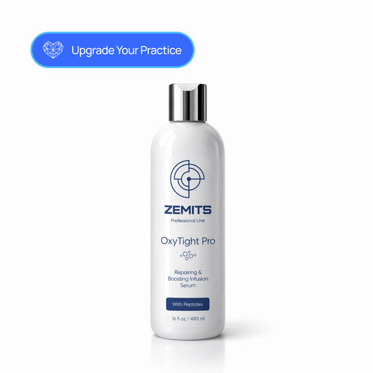 Soro de infusão reparador e estimulante Zemits OxyTight Pro com peptídeos, 16 fl oz