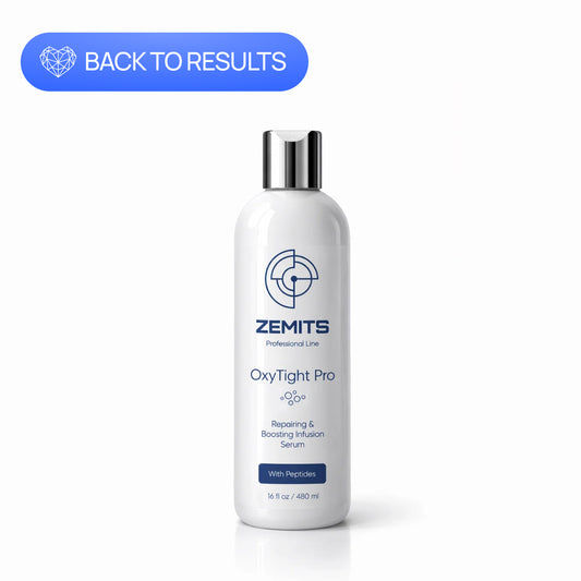 Soro de infusão reparador e estimulante Zemits OxyTight Pro com peptídeos, 16 fl oz
