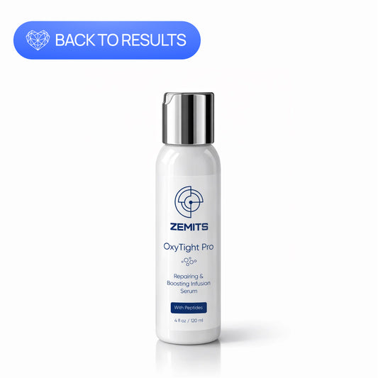 Soro de infusão reparador e estimulante Zemits OxyTight Pro com peptídeos, 4 fl oz