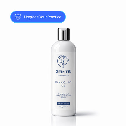 Soro de infusão antioxidante Zemits RevitaOx Pro Hydra-Revival com ácido hialurônico, 16 fl oz