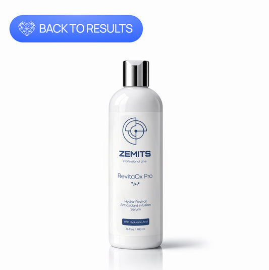 Soro de infusão antioxidante Zemits RevitaOx Pro Hydra-Revival com ácido hialurônico, 16 fl oz