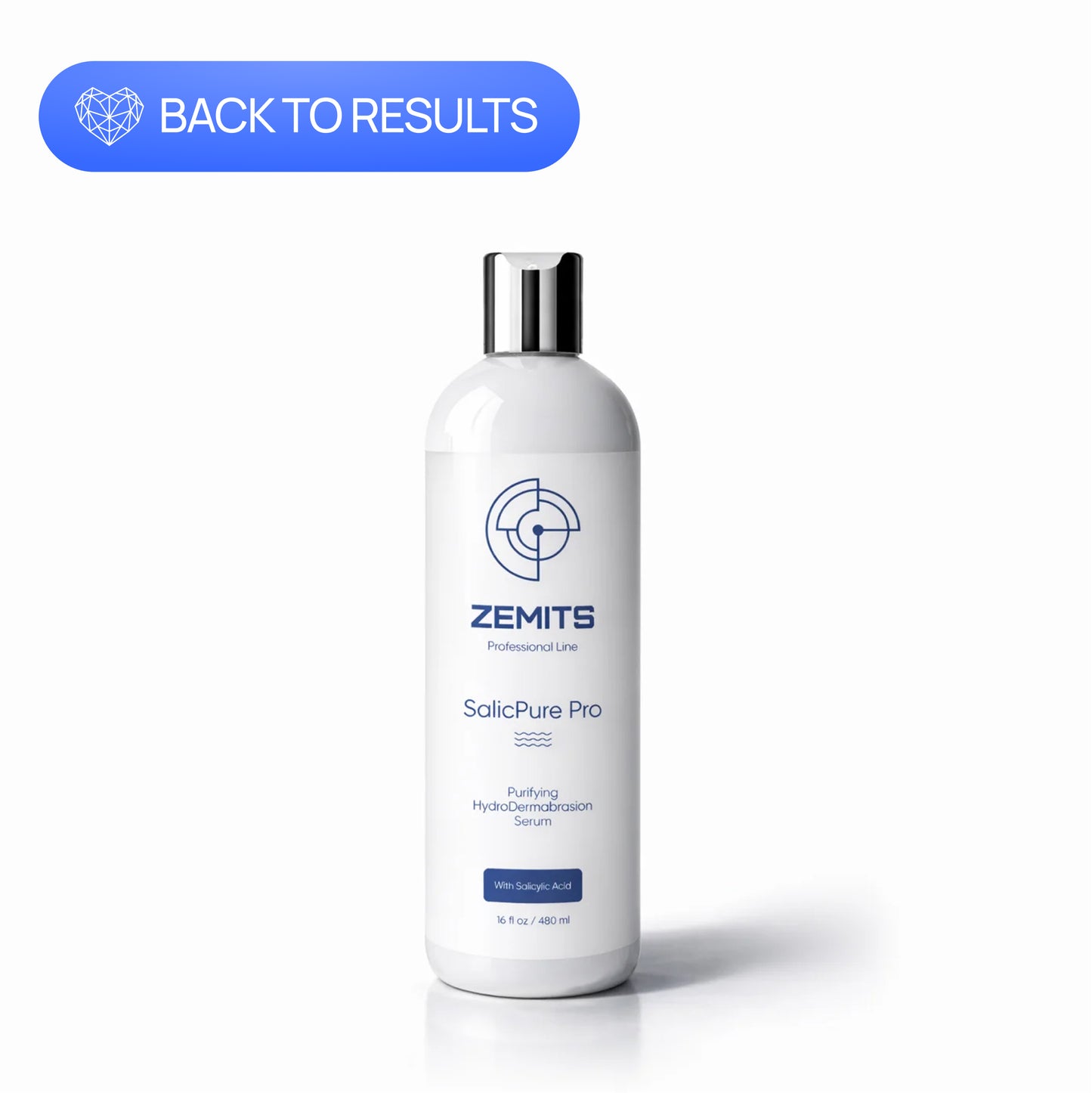 Soro purificante de hidrodermoabrasão Zemits SalicPure Pro com ácido salicílico, 16 fl oz