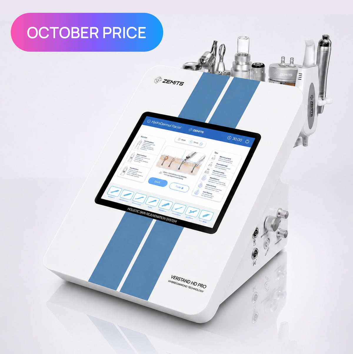 Zemits Verstand HD Pro High-Tech 8-in-1 HydroDiamond® Platform