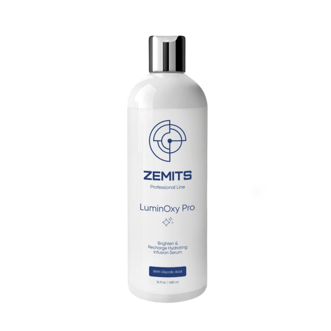 Zemits LuminOxy Pro Brighten &amp; Recharge Suero de infusión hidratante con ácido glicólico, 16 fl oz