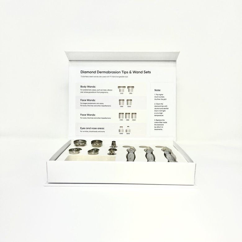 Diamond Microdermabrasion Set Tips and Wands